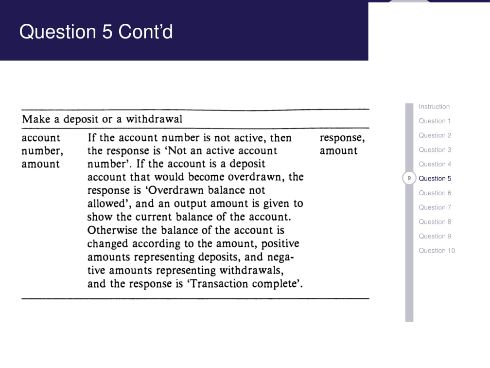 of the operations of the banking system is shown in the table