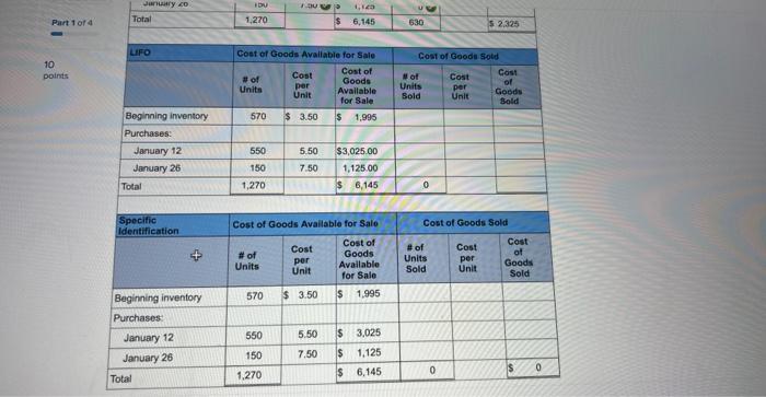 LO7-2, 7-3 [The following information applies to the questions displayed below.] At
