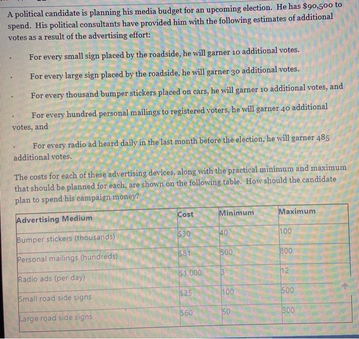 indicates a new question The advertising director of a large retail store