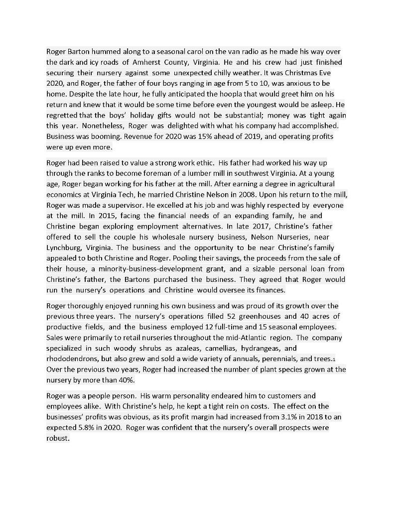 by 30%, and determine the AFN for Nelson nurseries. Make sure to