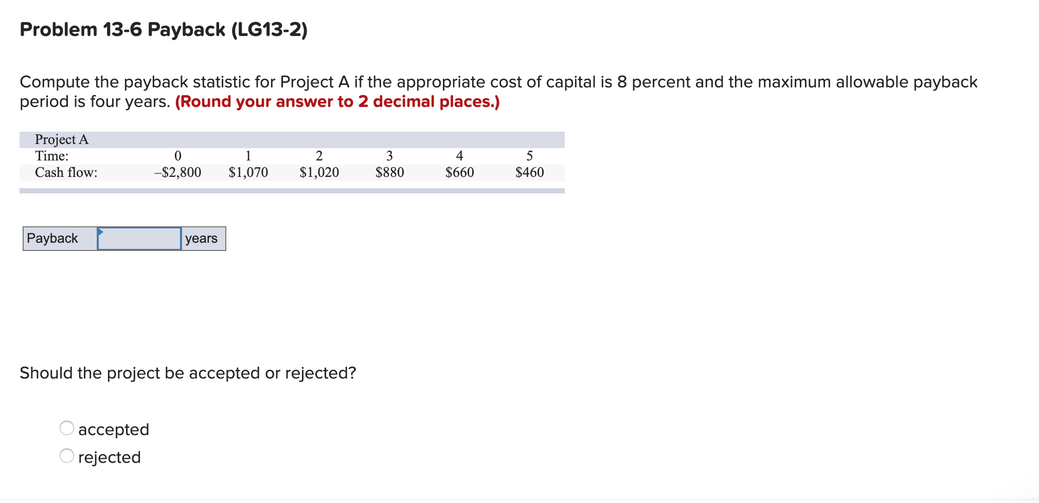 if the appropriate cost of capital is 12 percent and the maximum