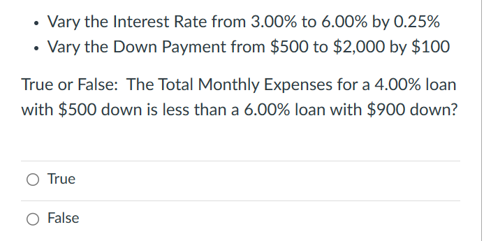 & 750 \\ Price of Gas & 3.75 \\ & \multicolumn{2}{c}{ My