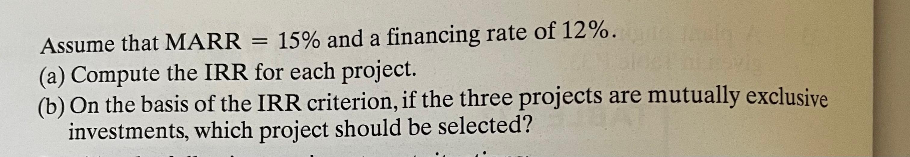 -$1,500 Project 3 -$2,200 0 -$5,000 $7,500 1 $700 $1,600 2 $2.500