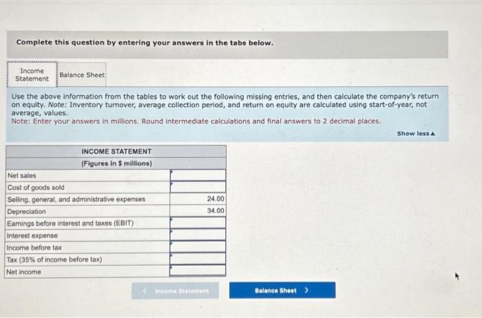ratio Inventory turnover Average collection period 0.1 10.0 1.2 1.0 0.4 3.0
