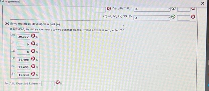 variance of the portfolio must be less than or equal to some