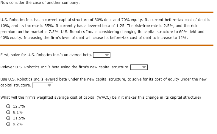 INFORMATION. THANK YOU 6. Determining the optimal capital structure Aa Aa Understanding