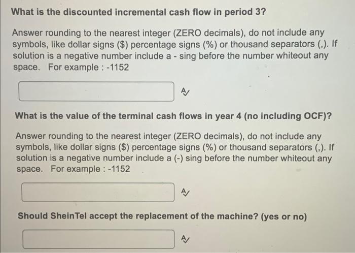 by a new one. The existing machine was purchased five years ago