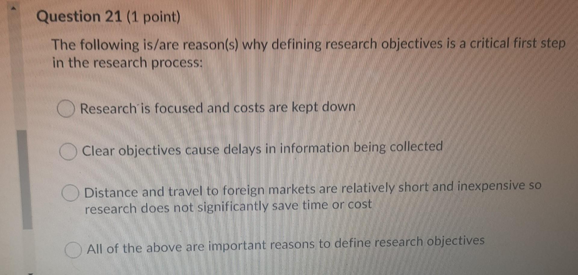 different categories of interest for those entities. True False Question 18 (1