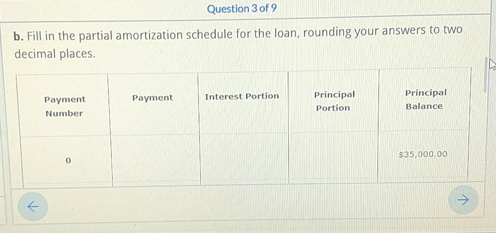 3 of 9 Amy received a loan of $35,000 at 5.25% compounded