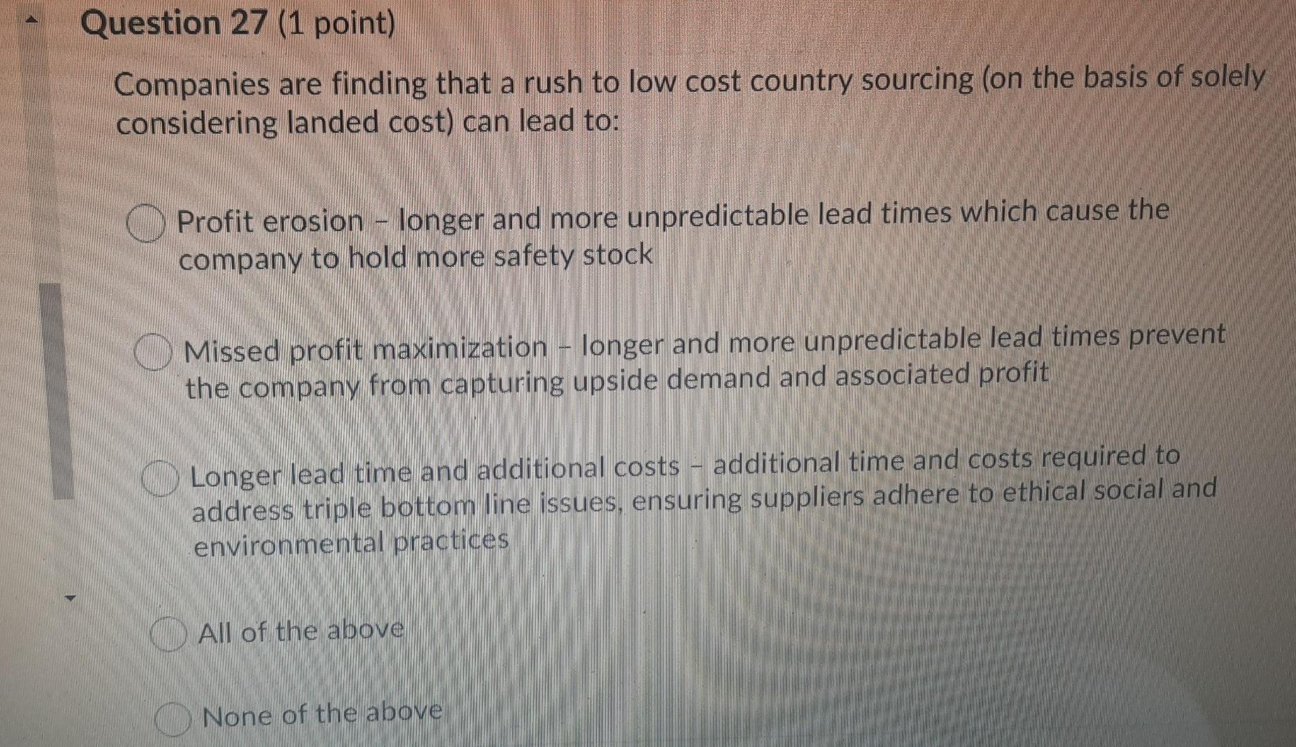 point) Qualitative research collects information that can be analyzed numerically, while quantitative