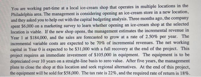  Please answer questions in the Excel sheet format below. All calculations