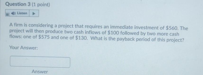 Easy Finance Question. Received wrong answer in the previous post. Only solve