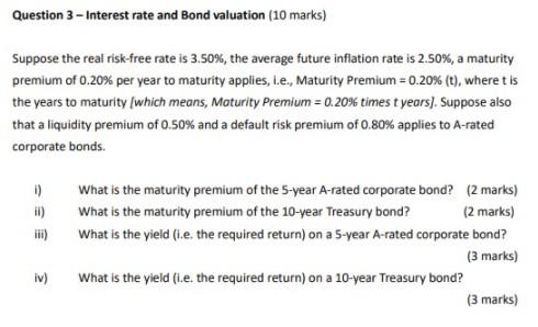  please write or type clearly, Thx!!!:) Question 3 - Interest rate