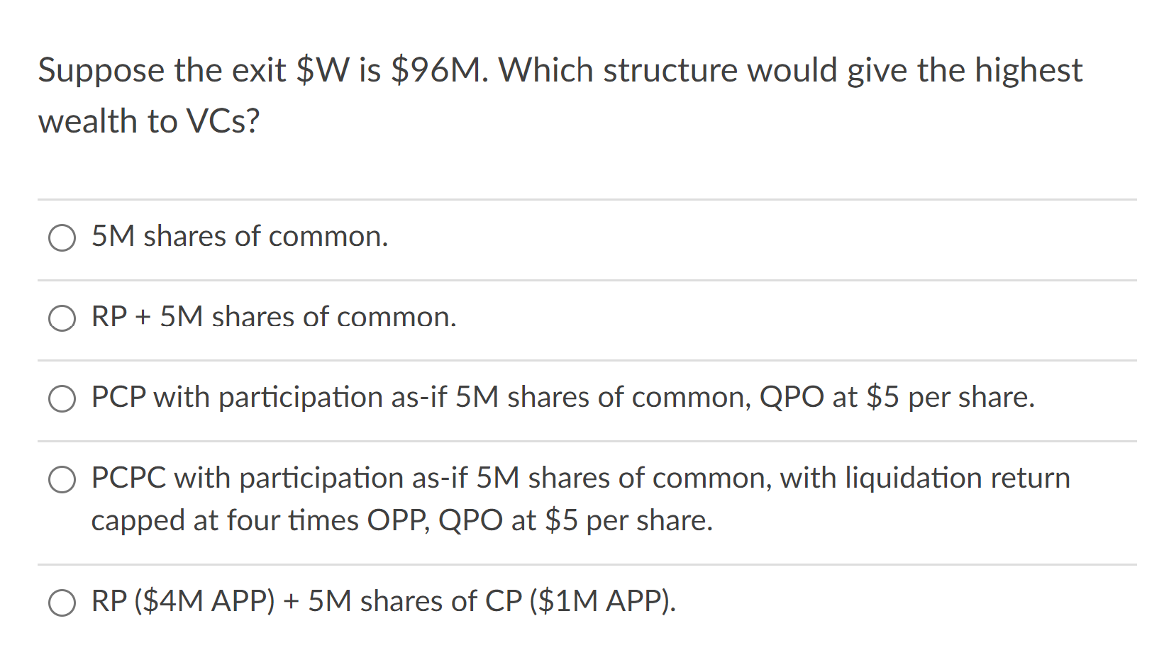 information.) A fictitious VC firm, EBV, that is considering a series A