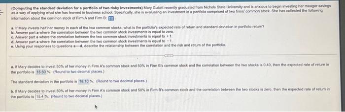 please answer all portions of question (Computing the standard deviation for a
