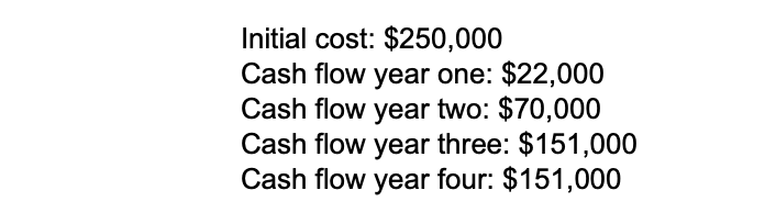 projected cash flows: a. Using a discount rate of 10% for this