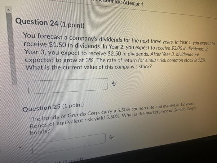 do both for thumbs up Attempt 1 Question 24 (1 point)