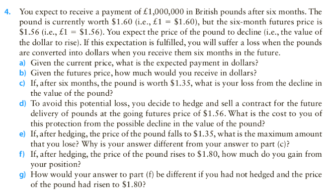  Please use excel to solve and show all steps. 4. You