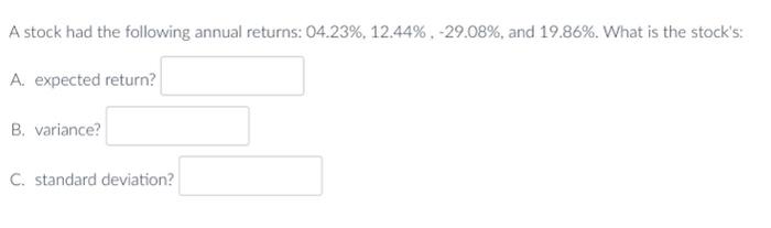 please solve the problem using excel or the formulas below with an
