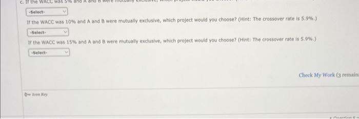 two projects with the following cash flows (in millions): a. What are