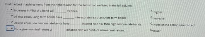  Find the best matching items from the right column for the