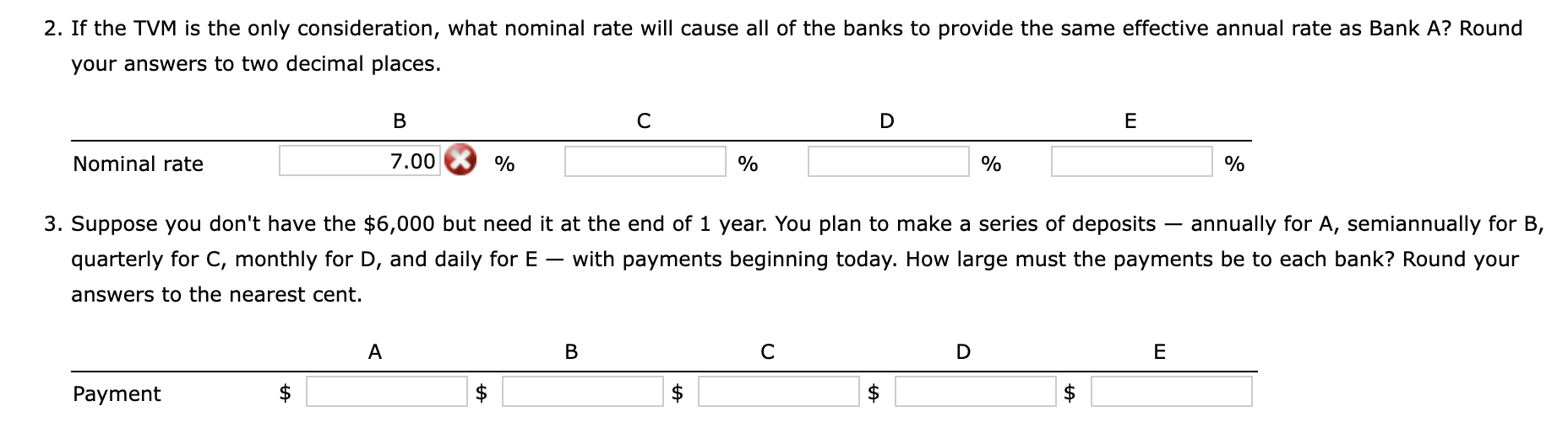 f. Find the PV of an ordinary annuity that pays $1,000 each