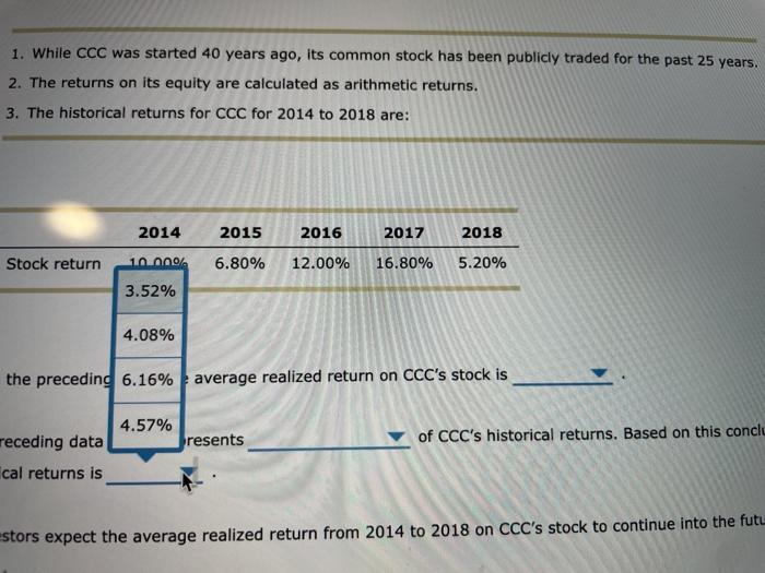 realized stock returns to estimate the risk of a stock. Consider the