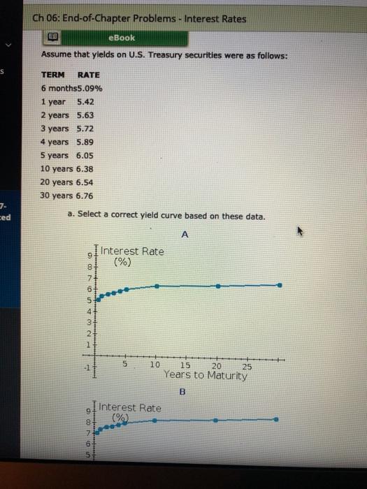  Ch 06: End-of-Chapter Problems - Interest Rates eBook Assume that yields