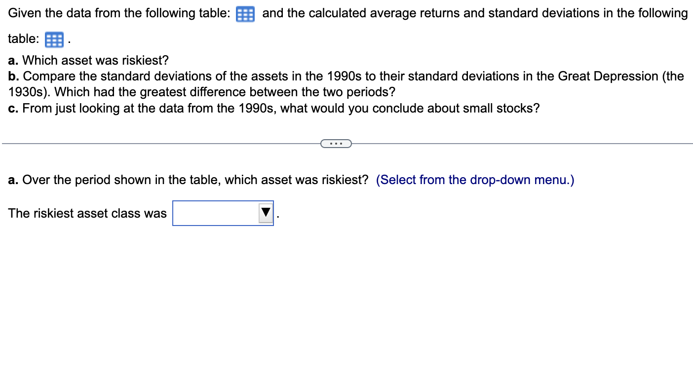  Given the data from the following table: and the calculated average