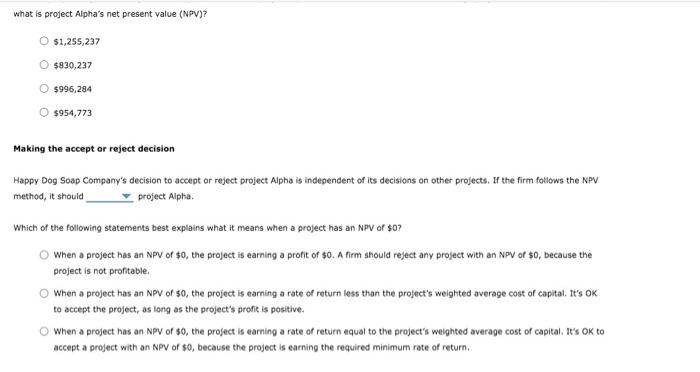 method The net present value (NPV) rule is considered one of the