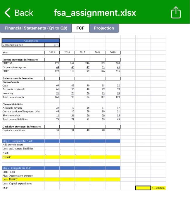 in the "fsa_assignment.xlsx" file on canvas, compute the firm's average free cash