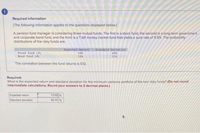 my answer is incorrect ! Required Information (The following information applies to