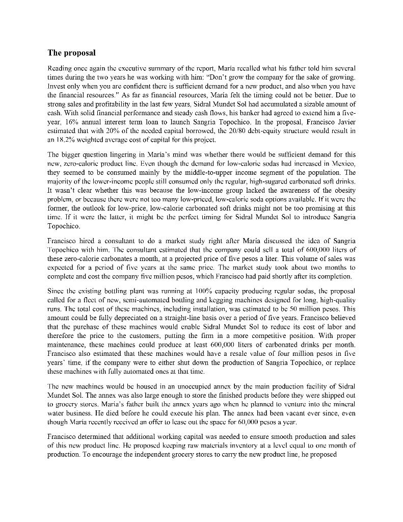 e. energy cost increases 5% please show formulas for each. can be