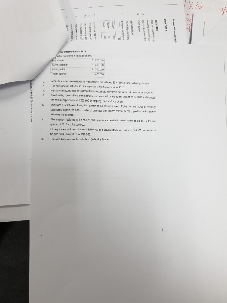 the information vided below to prepare the following for imbali to Enter