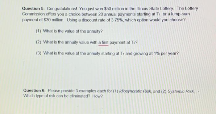  Please answer all questions with workings: Question 5: Congratulations! You just