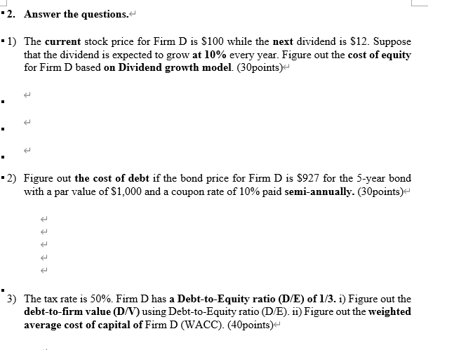 question 3 only. thank you! 2. Answer the questions. - 1)