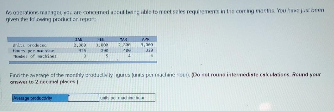 As operations manager, you are concerned about being able to meet