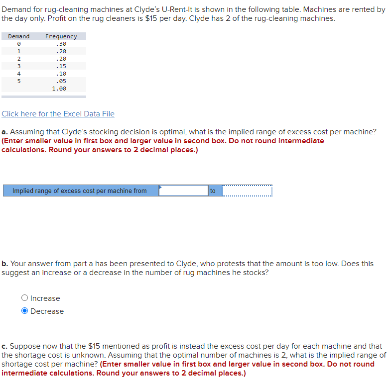 Data Re A1 for Demand D 1 2 2. 3 4. 3