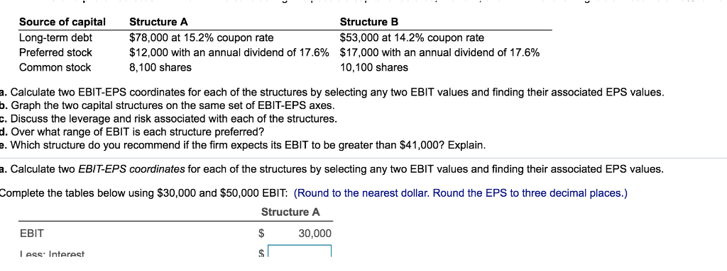 A and B, shown in the following table. Assume a 40% tax