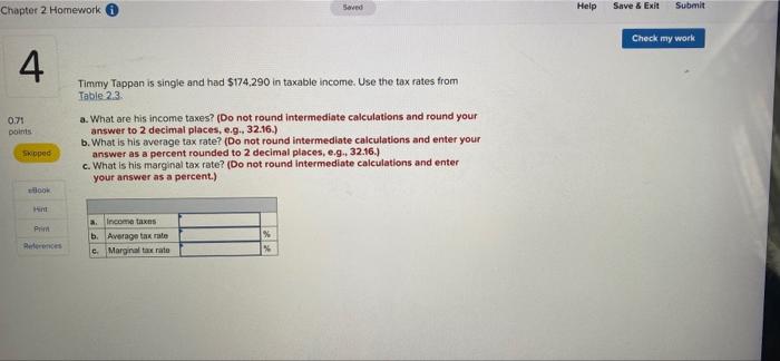  Saved Chapter 2 Homework Help Save & Exit Submit Check my