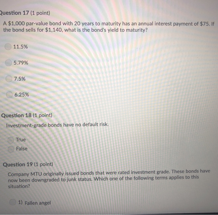 for Question 3 This bond is issued at par (bond price-face value