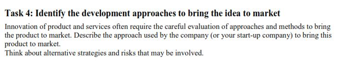 prepare an assessment of an innovative company of your choice. If you