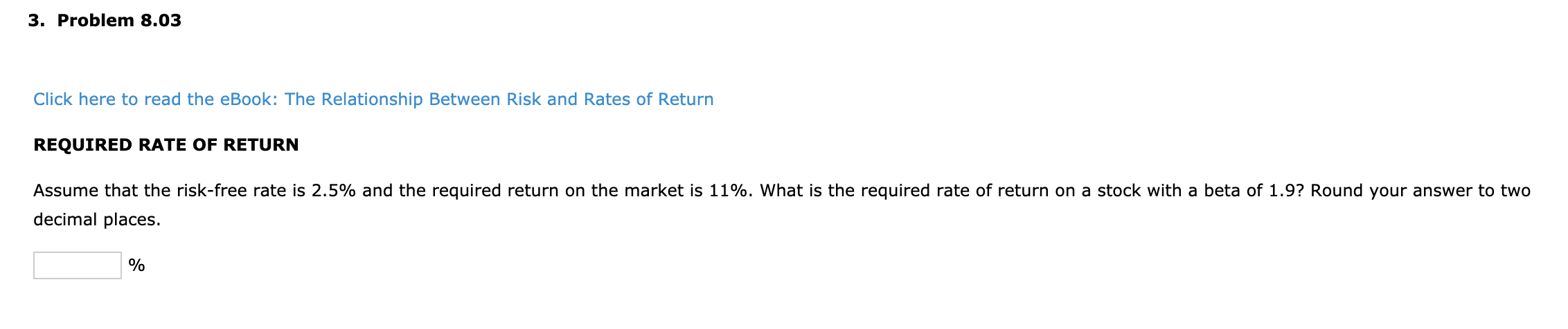 3. Problem 8.03 Click here to read the eBook: The Relationship