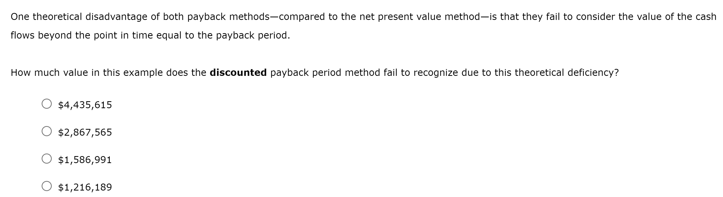 maximum acceptable payback period that helps in their capital budgeting decisions. Consider