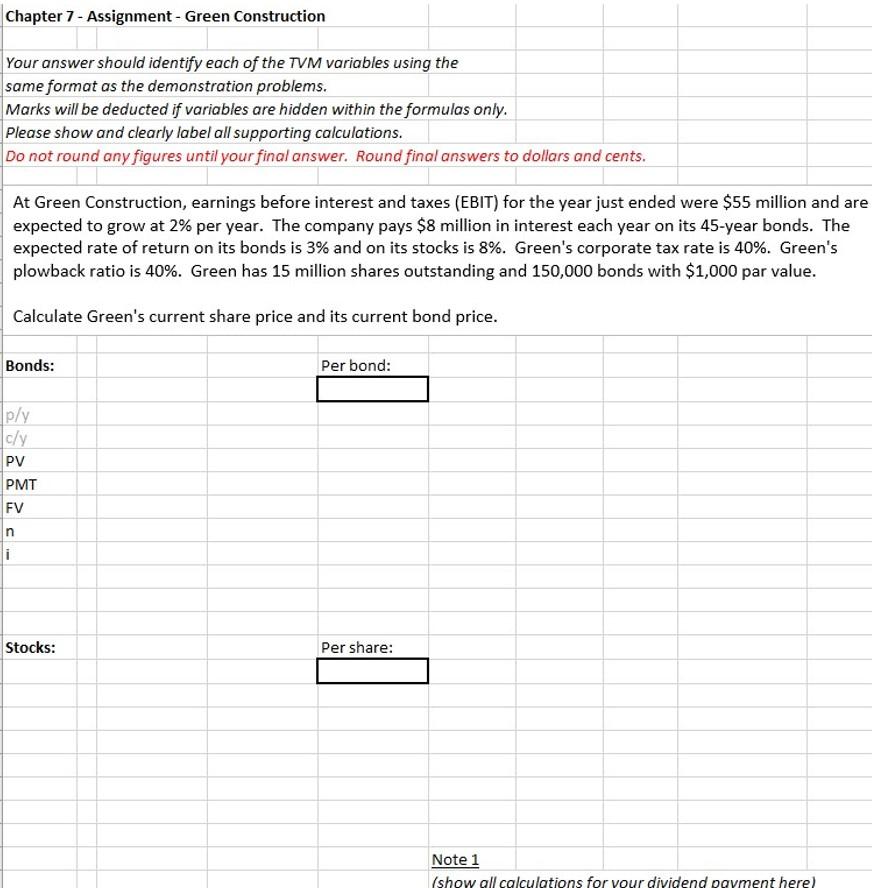Chapter 7 - Assignment - Green Construction Your answer should identify