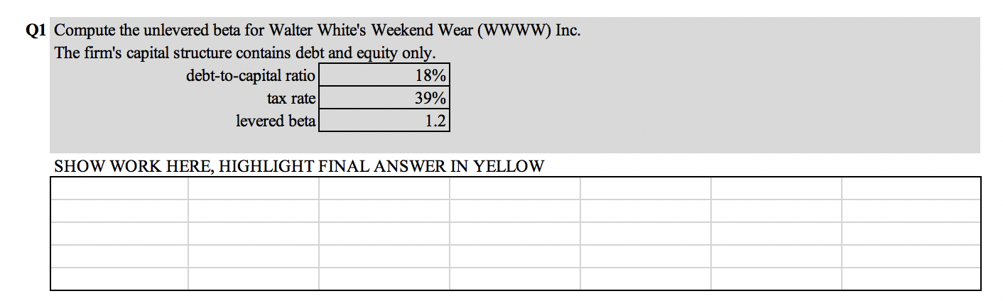 39% Market return 8.7% debt weight wD 5% 25% 40% equity weight