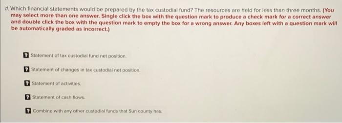 applies to the questions displayed below.] The county collector of Sun County