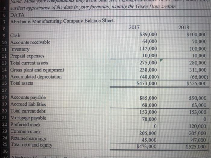 follow through 3 Prepare a statement of cash flows for Abrahams Manufacturing
