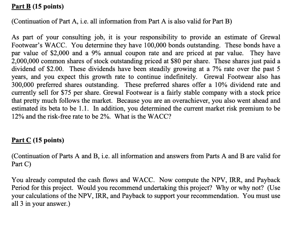 a consultant to help Grewal Footwear, a popular shoe manufacturer with several