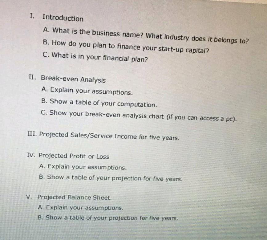 the big help MAJOR OUTPUT REQUIREMENT If you are going to start